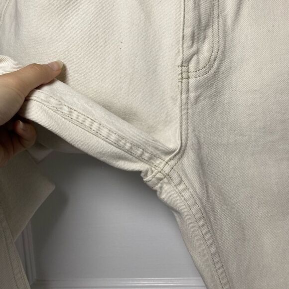 UNIF High Rise Straight Leg 5-Pocket Jeans in Ivory Neutral Size 26 - Picture 7 of 14